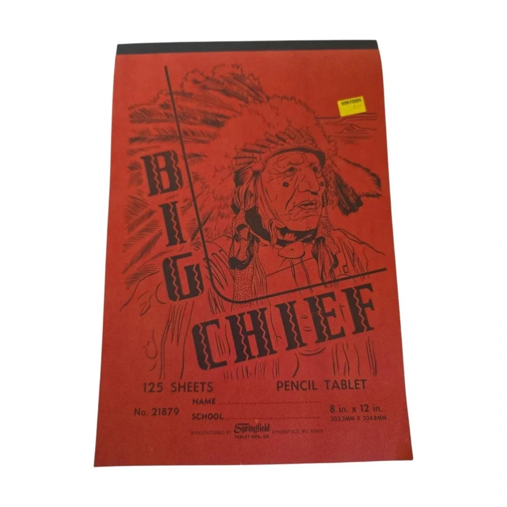 Vintage Big Chief Pencil Tablet 8x12 125 Sheets Native American Unused 21879